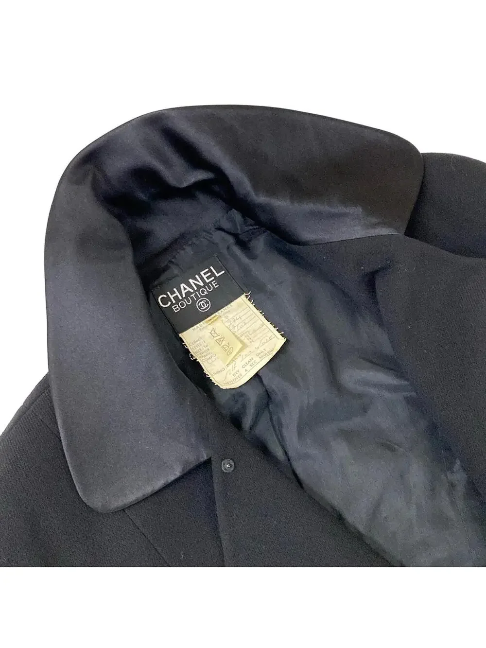 Chanel Black Outer Fabric] Wool Women's #302107C78B
